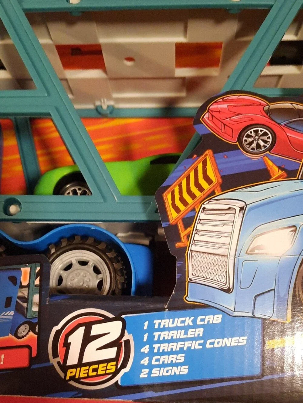 Adventure Force Blue Mega Car Transporter Truck for Kids